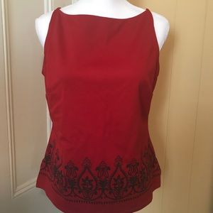 Red Sleeveless Top